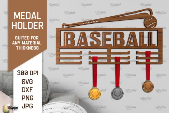 Baseball Medal Display Laser Cut SVG