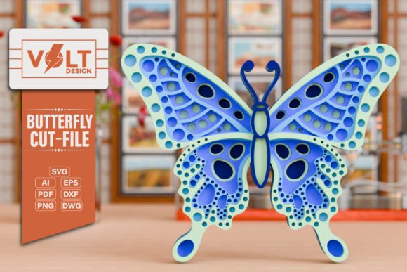 Butterfly 3D SVG Multilayered Papercut: A Creative Digital Design for Crafting