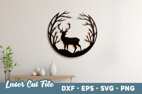 Deer Laser-cut Wall Decor DXF: Creative Solutions for Every Project