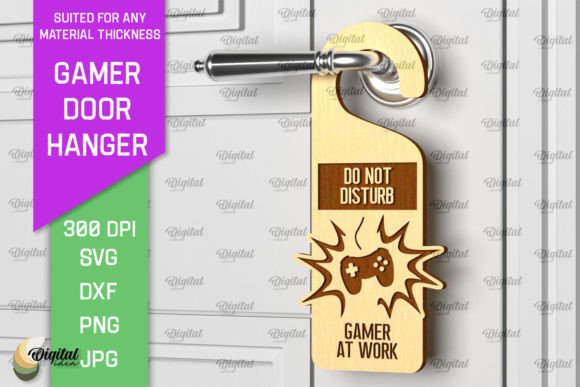 Gamer Door Hanger Laser. Door Knob SVG – A Creative Solution for Gamers and Designers