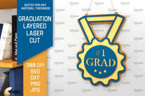 Graduation Decor Layered Laser Cut