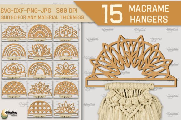 Hanger Macrame Laser Cut Bundle: A Versatile Digital Resource for Creative Projects