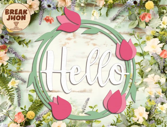 Hello Spring Tulip Cut File - Break Jhon