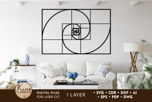 Laser Cut Files FIBONACCI Geometric
